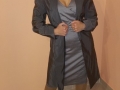 Elegáns szürke ruha kabáttal